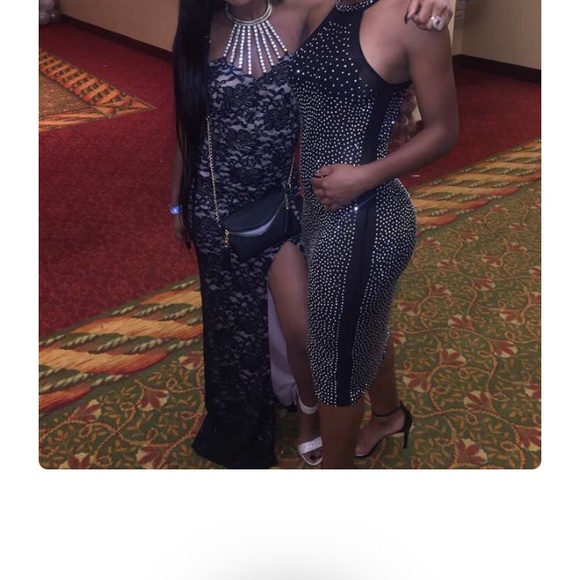 Bodycon, Sheer, black, Midi, and flashy dress - Picture 7 of 7